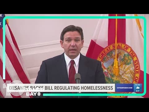 DeSantis backs bill banning local governments from allowing people to sleep on public property