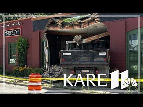 Truck crashes through art business in northeast Minneapolis