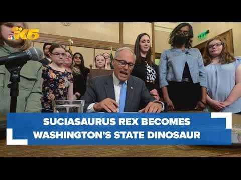 Suciasaurus rex becomes official Washington state dinosaur after Gov. Inslee signs bill