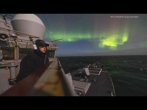 US Navy Hoosier captures incredible picture under northern lights