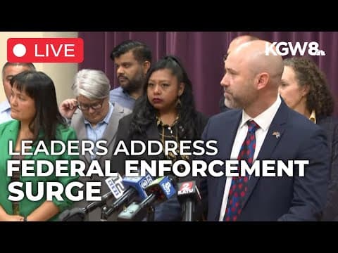Live: Portland mayor, Oregon lawmakers address federal law enforcement surge