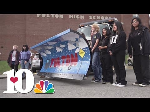 Fulton High School students paint TDOT snow plow