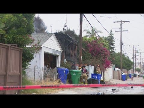 San Diego firefighters put out house fire in Pacific Beach