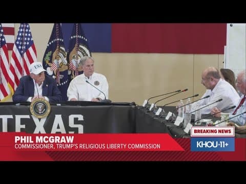 Dr. Phil speaks at Pres. Trump's roundtable for Texas floods