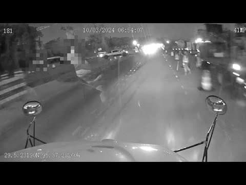 Dashcam video shows moment bus crashed into dump truck