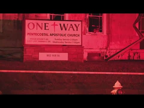 Man and woman arrested for allegedly starting fire that destroyed church building in Crawfordsville