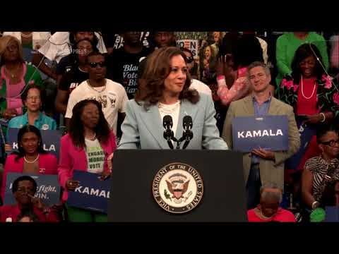 Kamala Harris leans into role as prosecutor as she challenges Trump at Atlanta rally