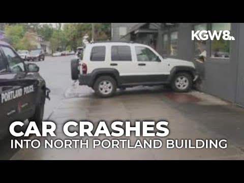 Car collides with building in North Portland; cause under investigation