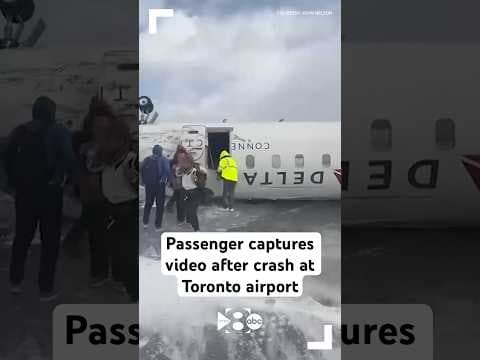 Passenger captures video after crash at Toronto airport