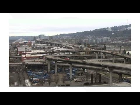 Live look at Portland on a cloudy afternoon