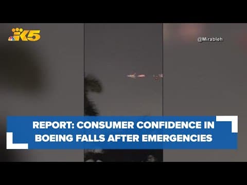 Consumer trust in Boeing falls with latest aircraft emergency, report shows