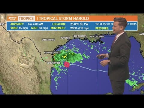 Tuesday morning tropical update: Tropical Storm Harold forms in Gulf, heads to Texas