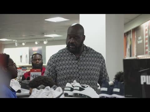 Shaq takes 20 kids back-to-school shopping at JCPenney in North Texas