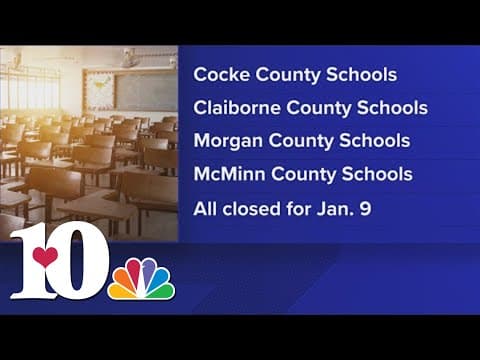 Several East Tennessee schools closed or delayed Tuesday due to strong winds in the mountains