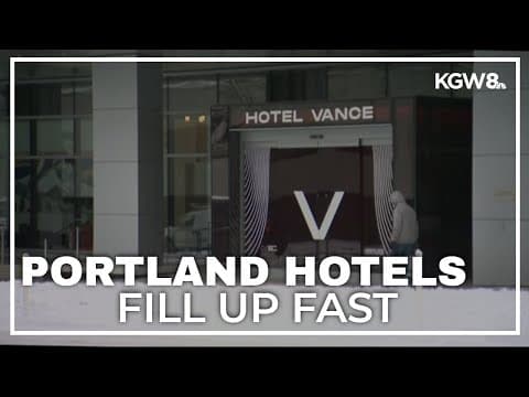 With winter weather halting traffic, Portland hotels fill up