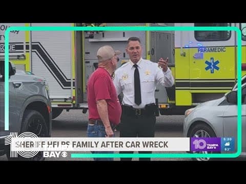 Hillsborough County sheriff helps mom and daughter after witnessing crash