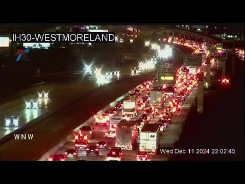 All lanes of westbound IH-30 closed at Cockrell Hill Rd in Dallas after pedestrian was hit and kille