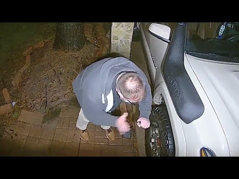 Arrest made after man seen on camera slashing tires in Deer Park