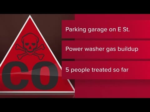 2 hospitalized for carbon monoxide exposure in DC parking garage