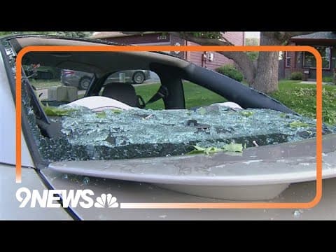 Denver family deals with damage after getting hammered by hail