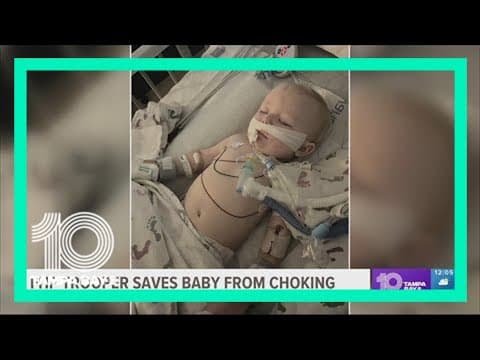 Florida Highway Patrol trooper saves baby from choking