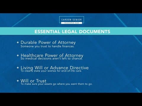 CarDon Senior Resource Tips - Essential Legal Documents