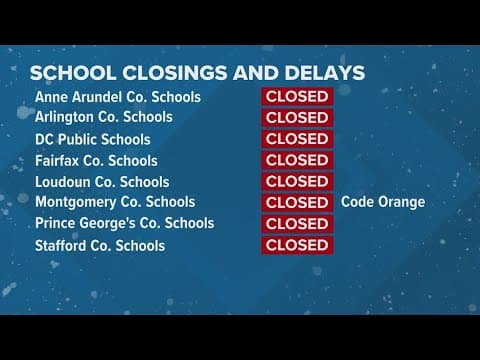 Snow closings and delays