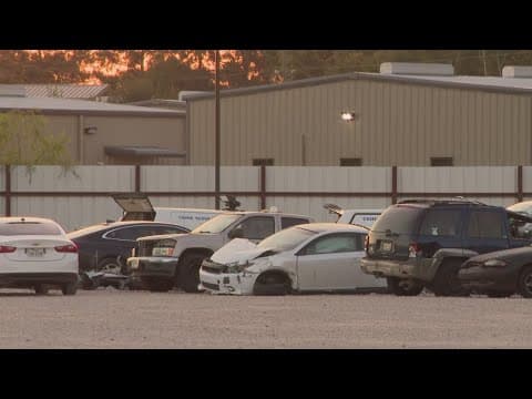 Human remains found inside burned vehicle at Klein-area auto storage lot