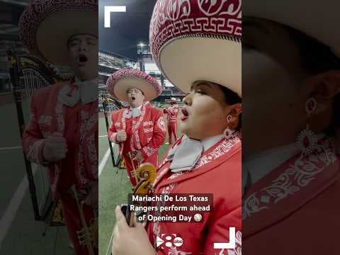 Mariachi De Los Texas Rangers perform ahead of Opening Day ⚾️