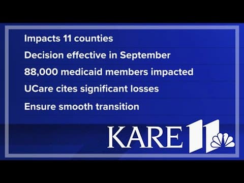 UCare withdraws from Medicaid in several Minnesota counties, impacting about 88,000 members