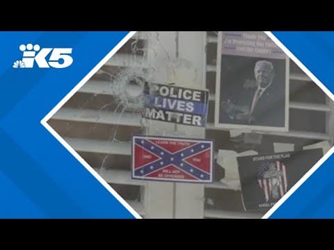 Gunfire shatters window displaying Trump signs, Confederate flag in Ballard