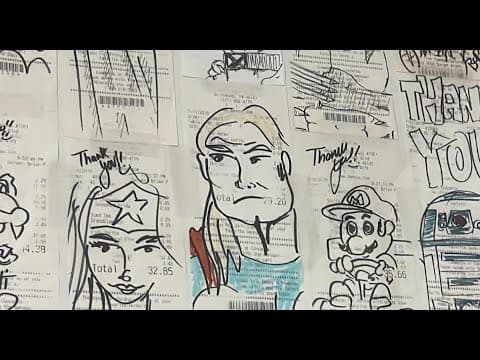 Denny's employee makes receipt art | Good News with Dave Calabro