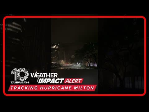 Crane goes down in St. Petersburg during Hurricane Milton
