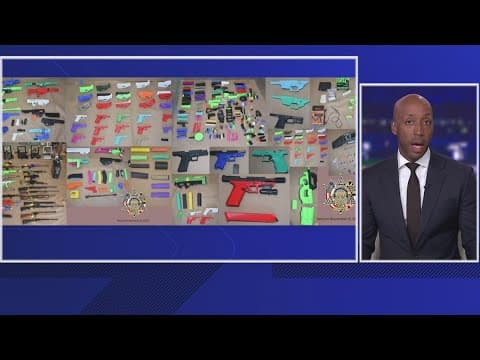 Collection of 3D printed ghost guns found during domestic assault investigation