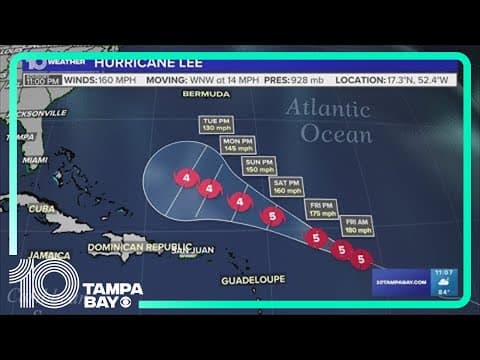 Tracking the Tropics: Hurricane Lee officially upgrades to Category 5 storm