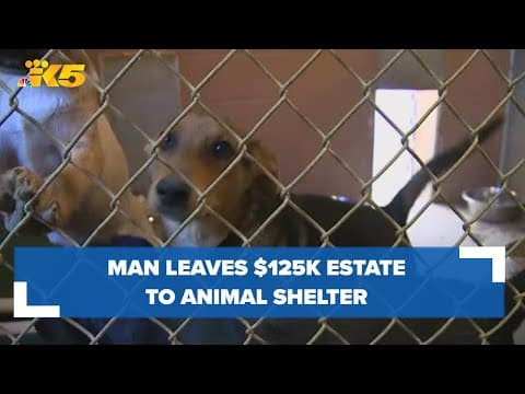 Man leaves $125K estate to animal shelter in Grays Harbor County