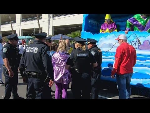 Rider falls off Mardi Gras float in Metairie