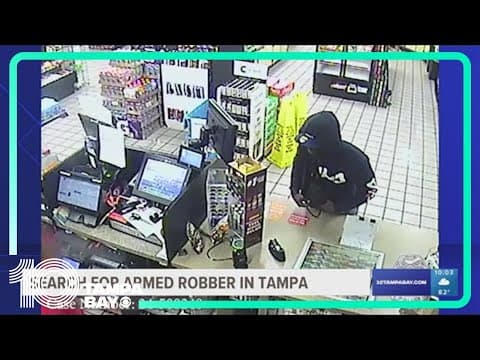 Video shows armed robbery at Tampa Circle K, police searching for suspect