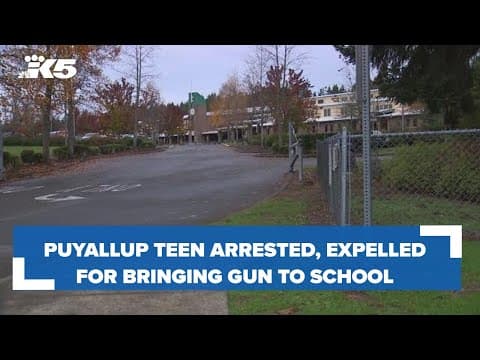 Puyallup teen arrested, expelled for bringing gun to school