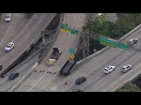 Major freeway closure in downtown Houston