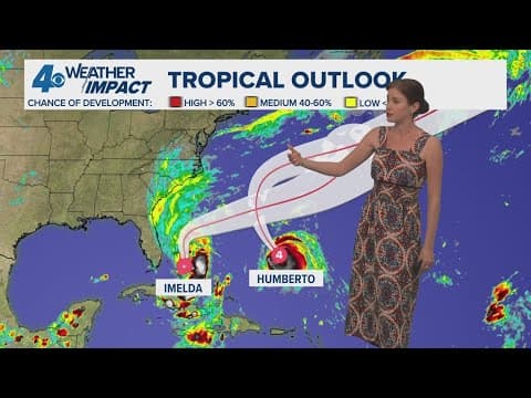 Sunday 10 PM Tropical Update: Tracking Tropical Storm Imelda and Hurricane Humberto