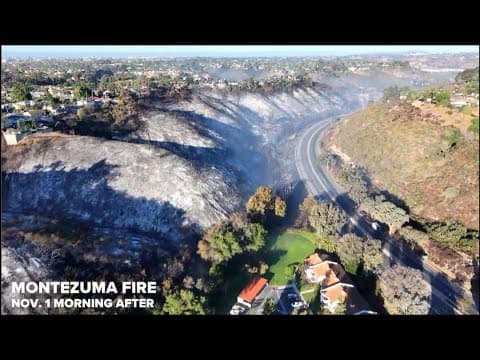 Above the Montezuma Fire | Drone video the morning after the San Diego fire