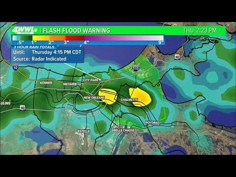 Weather Alert: Flood Warning issued for parts of New Orleans Metro, neutral ground parking allowed