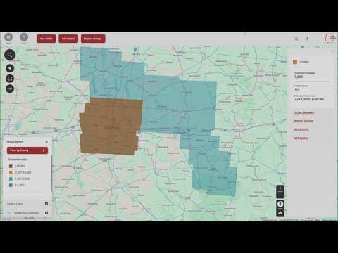 Thousands of AEP Ohio customers without power in Franklin County during Saturday's storms