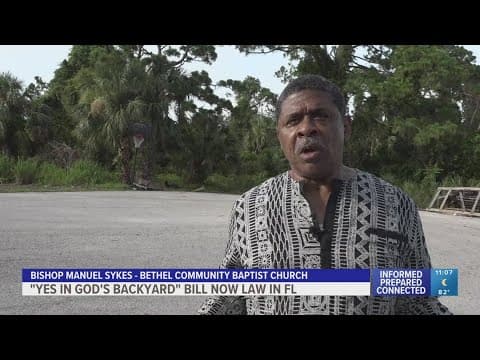 'Yes in God's Backyard' bill is now a law in Florida