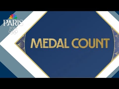Olympic Games medal count: China holds 9 gold medals, USA hits 30 medals total