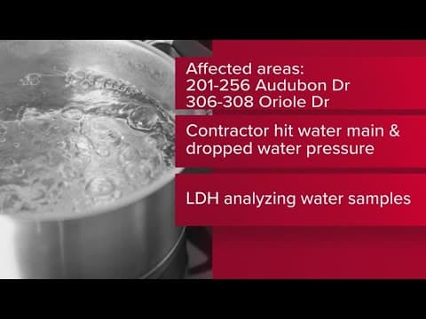 Part of Slidell under boil water advisory