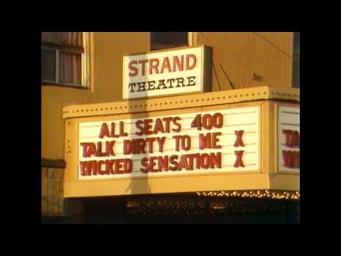 Strand Theatre in Ocean Beach playing X-rated movies, 1982