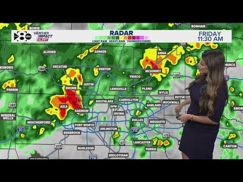 Rain, storms moving through North Texas, DFW