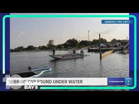 Crews investigating car found underwater in Sebring